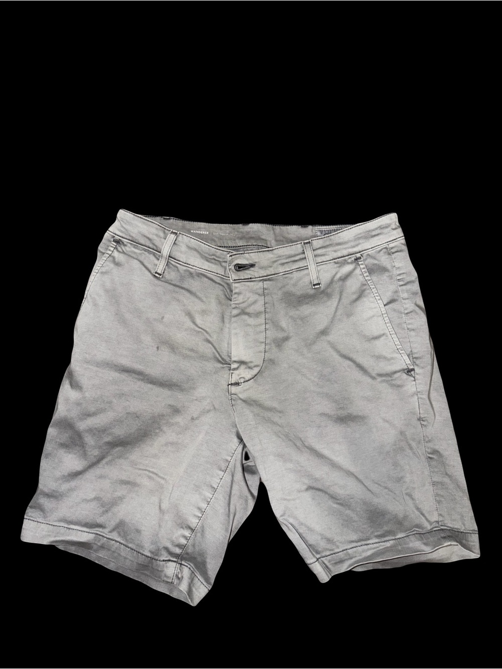 Ag Adriano Goldschmied Light Gray Flat-Front Men's Shorts